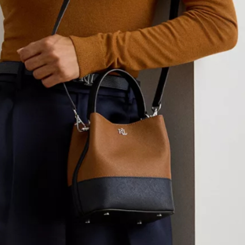 Ralph Lauren Tan and Black Mini Bag